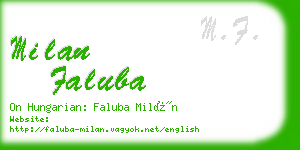 milan faluba business card